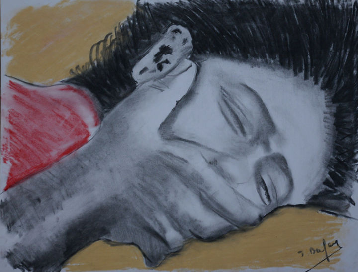 Dessin intitulée "Le viol d'une jeune…" par Jérôme Dufay, Œuvre d'art originale, Pastel