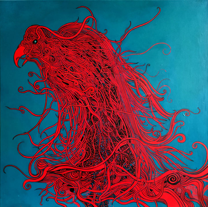 Peinture intitulée "Oiso" par Jerome Excoffier, Œuvre d'art originale, Acrylique