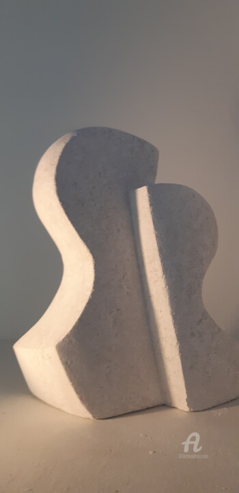 Sculpture titled "Couple" by Jerome Guibert, Original Artwork, Stone