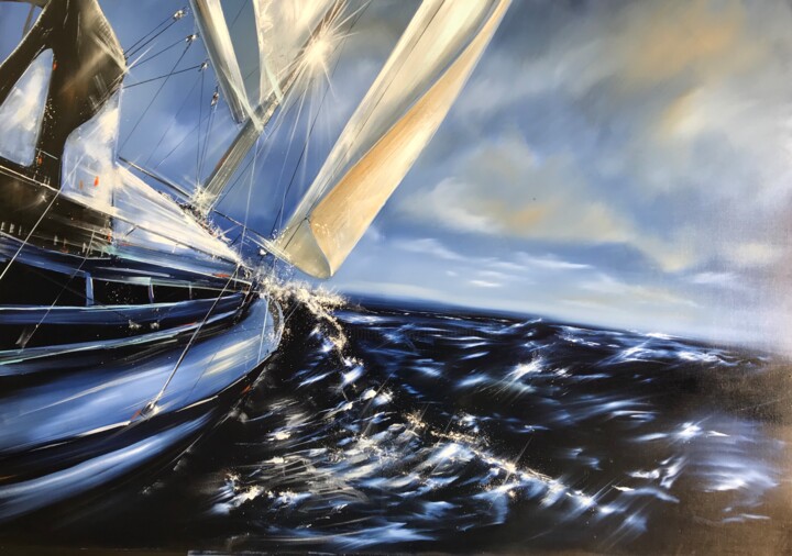Painting titled "Cap 180" by Jerome Guillet, Original Artwork