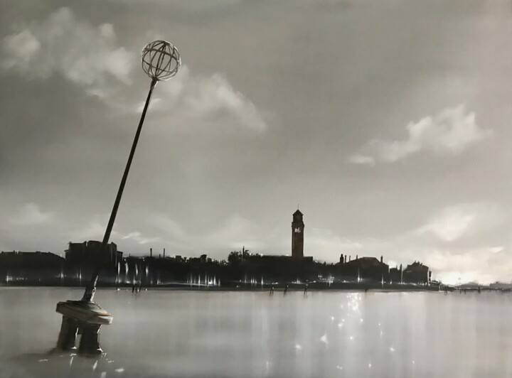 Peinture intitulée "Vers Venise" par Jerome Guillet, Œuvre d'art originale, Huile