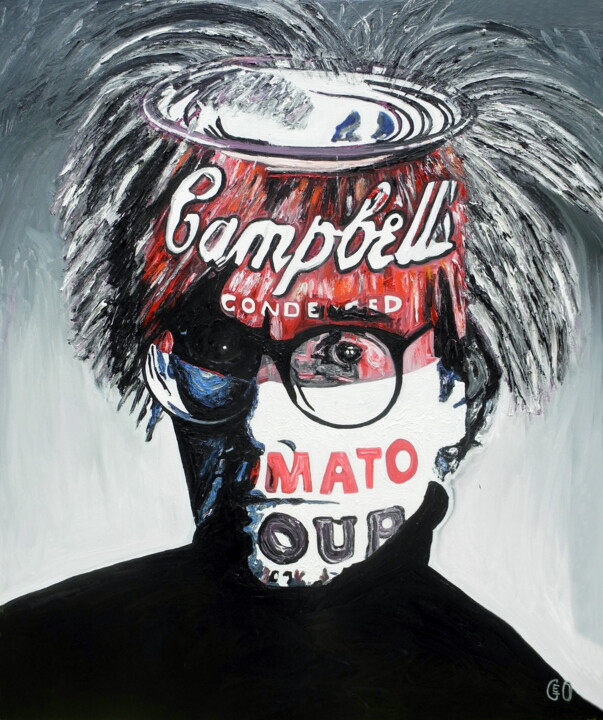 Painting titled "Andy Warhol - "The…" by Jerome Labrunerie (GEO), Original Artwork, Oil