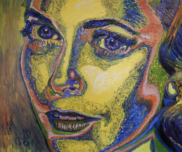 Pintura titulada "Grace Kelly" por Jerome Labrunerie (GEO), Obra de arte original, Oleo Montado en Bastidor de camilla de ma…