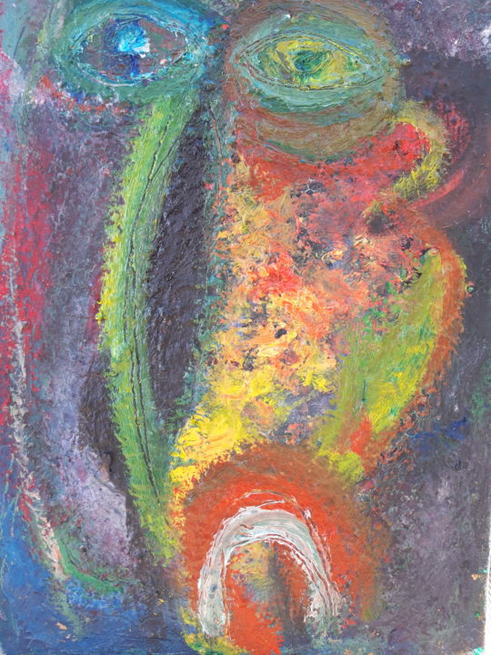 Painting titled "Visual nvx" by Jerome Pescheloche, Original Artwork, Oil