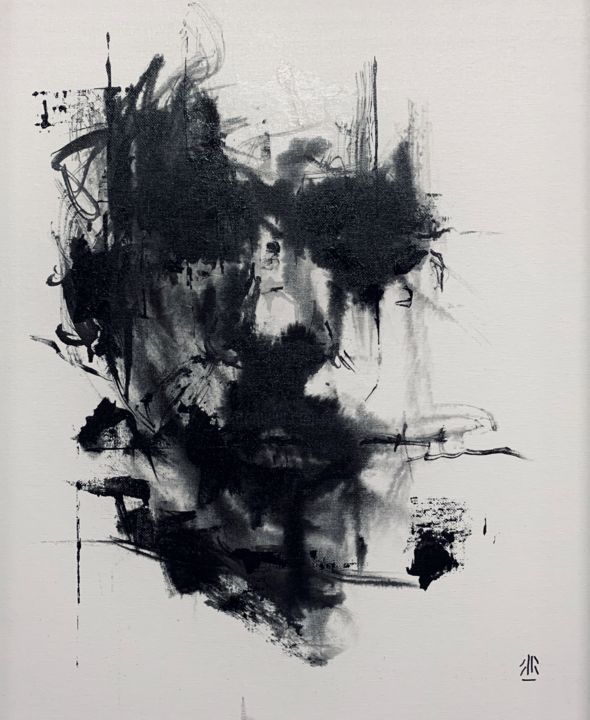 Картина под названием "Alfard" - Jérôme Royer, Подлинное произведение искусства, Чернила Установлен на картон
