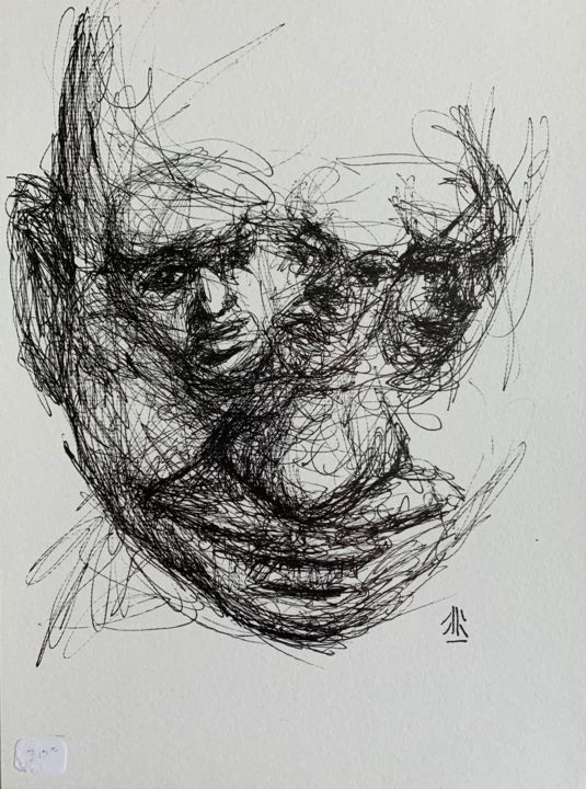 Dessin intitulée "doodle 4" par Jérôme Royer, Œuvre d'art originale, Encre