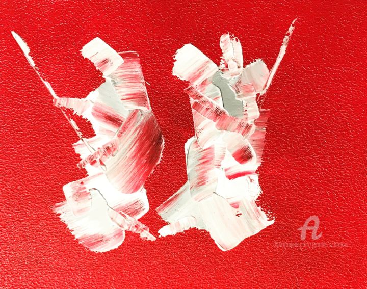 Peinture intitulée "Les deux Samouraïs…" par Jérôme Schreiber, Œuvre d'art originale, Acrylique