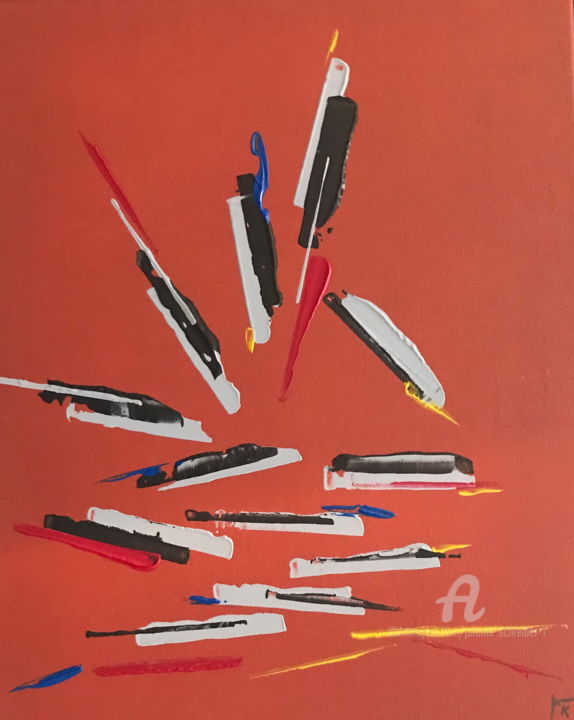 "Mondrian Entropy I" başlıklı Tablo Jérôme Schreiber tarafından, Orijinal sanat, Akrilik