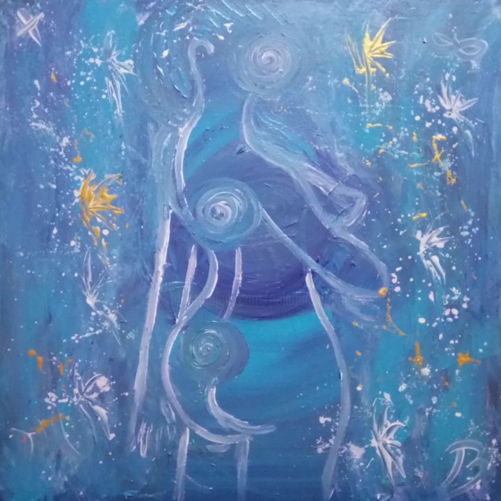 Peinture intitulée "Pacha Mama la bienv…" par Jérôme Bonnet, Œuvre d'art originale, Acrylique