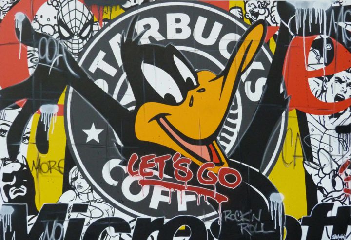 Peinture intitulée "Let's Go RocK'n RoLL" par Jerome Clem, Œuvre d'art originale, Acrylique