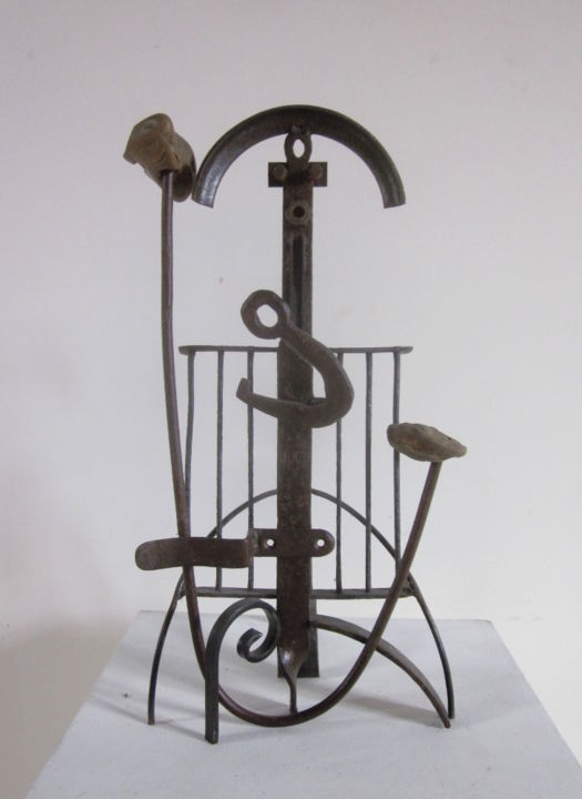 Sculpture intitulée "Paul K" par Jérôme Danikowski, Œuvre d'art originale, Métaux