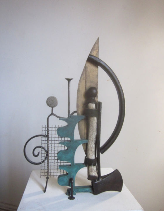 Sculpture intitulée "Le roi des aulnes" par Jérôme Danikowski, Œuvre d'art originale, Métaux
