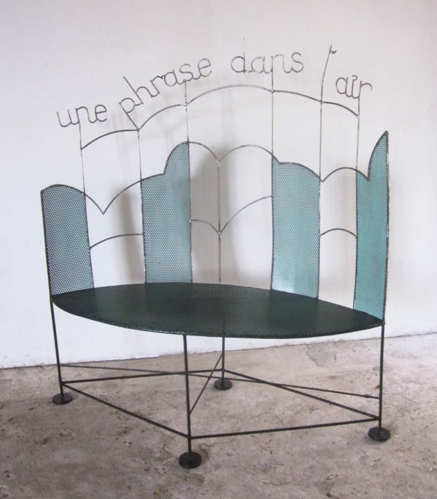 Escultura intitulada "Une phrase dans l'a…" por Jérôme Danikowski, Obras de arte originais, Metais