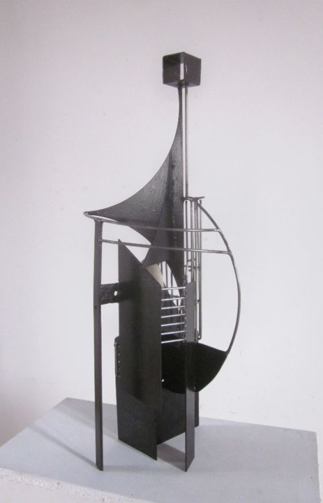 Sculpture intitulée "Leibniz" par Jérôme Danikowski, Œuvre d'art originale, Métaux