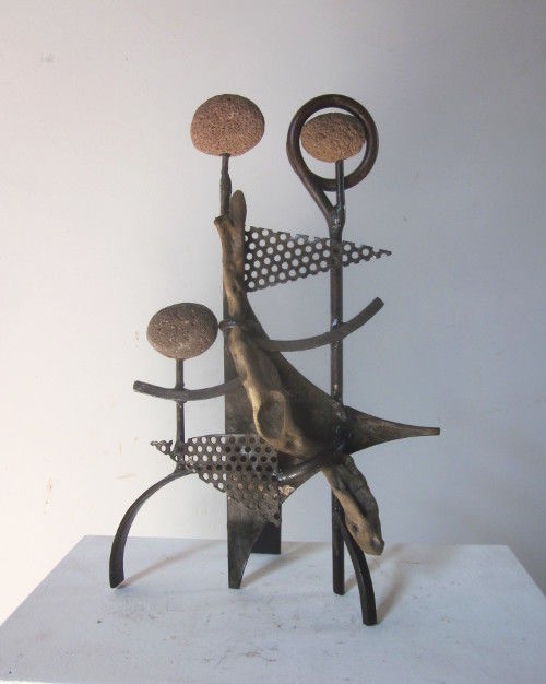 Escultura titulada "Famille 7" por Jérôme Danikowski, Obra de arte original, Metales