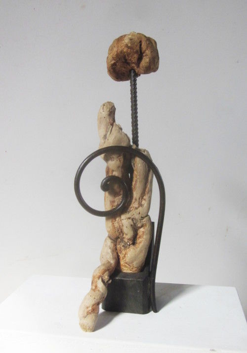 Sculpture titled "Invalide" by Jérôme Danikowski, Original Artwork, Metals