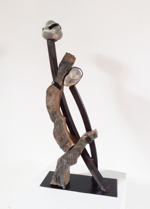 Skulptur mit dem Titel "Pas de deux" von Jérôme Danikowski, Original-Kunstwerk, Metalle