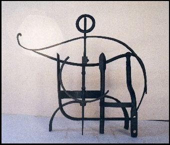Sculpture intitulée "Calligraphe" par Jérôme Danikowski, Œuvre d'art originale, Métaux