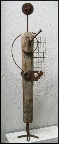 Sculpture titled "Professeur" by Jérôme Danikowski, Original Artwork, Metals