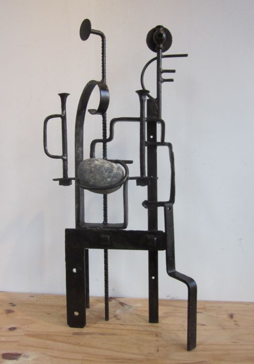 Escultura titulada "Famille 5" por Jérôme Danikowski, Obra de arte original, Metales