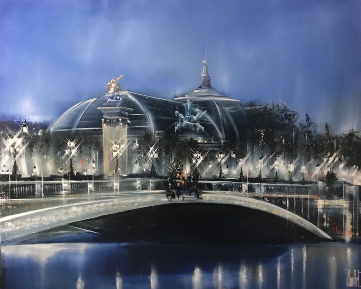Painting titled "Grand palais 1" by Jerome Guillet, Original Artwork, Oil