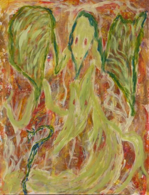 Peinture intitulée "Algues" par Jéromine, Œuvre d'art originale