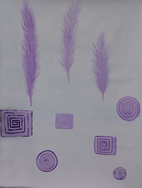 Painting titled "Plumes" by Jéromine, Original Artwork