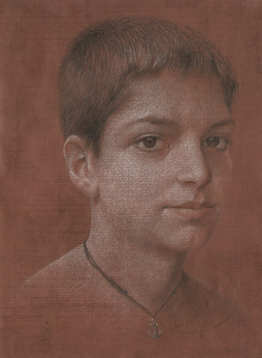Drawing titled "Federico" by Gustavo Palumbo (Jervé), Original Artwork, Pastel