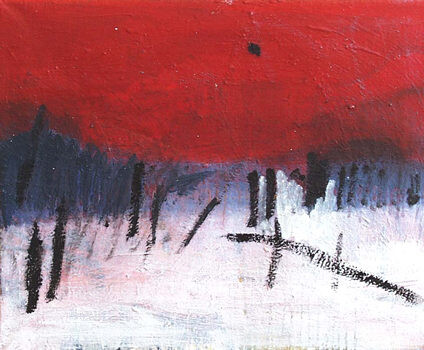 Malarstwo zatytułowany „red sky, black moon” autorstwa Jesper Eriksson, Oryginalna praca