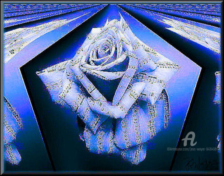 Digital Arts titled ""Flower of miusic "" by Jess Wayar, Original Artwork, Acrylic