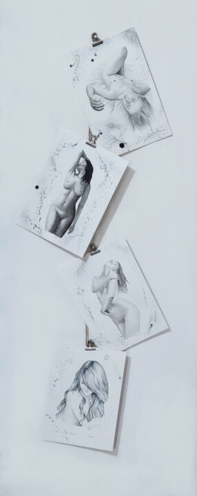 绘画 标题为“Composizione 1 - fo…” 由Jessica Altera, 原创艺术品, 墨