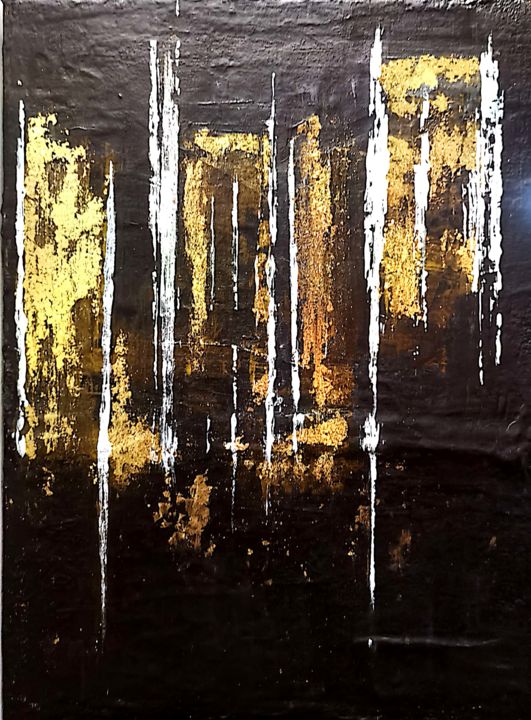 Pittura intitolato "Oro" da Kayppe, Opera d'arte originale, Acrilico