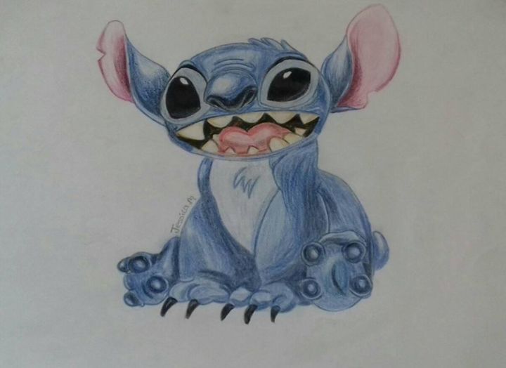 Desenho intitulada "Dibujo de Stitch po…" por Jesscen, Obras de arte originais