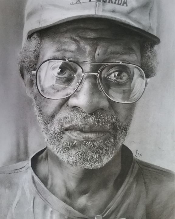 Drawing titled "Homeless" by Jessica Subbiaghi, Original Artwork, Charcoal