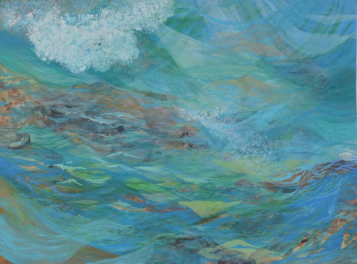 Pittura intitolato "Snorkel View  #2" da Jessie Moerk Nee Hogg, Opera d'arte originale, Acrilico