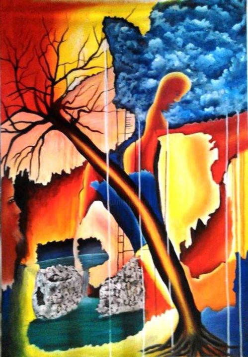 Painting titled "liberation" by Jessie Vincent, Original Artwork, Acrylic