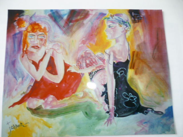 Painting titled ""Rivalités"" by Jessuro, Original Artwork, Oil