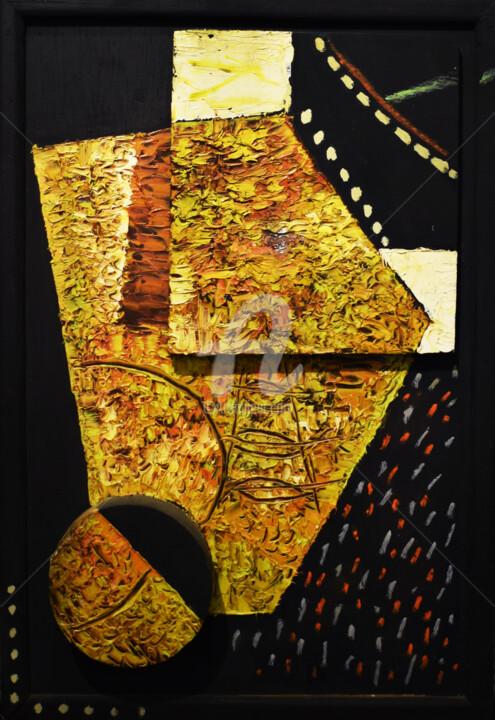 Pintura titulada "Fibroma" por Jesús Lara Sotelo, Obra de arte original, Oleo Montado en Panel de madera