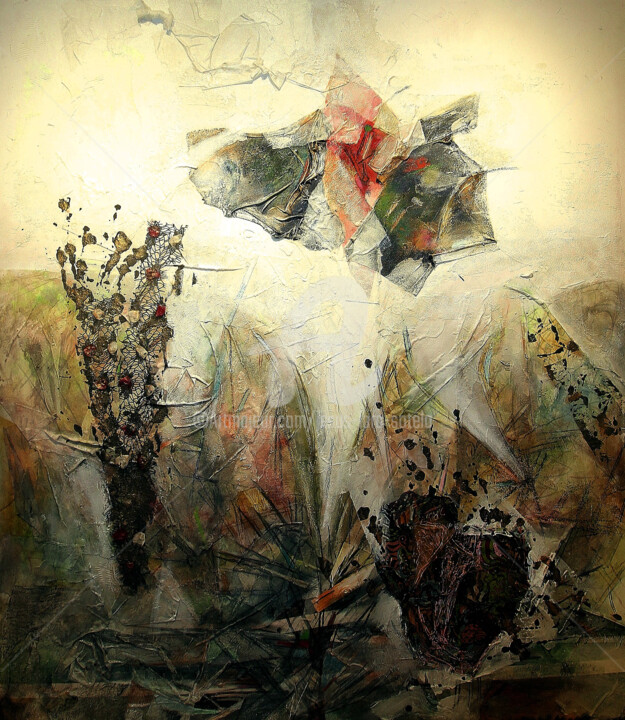 Pintura intitulada "Cortina de humo" por Jesús Lara Sotelo, Obras de arte originais, Acrílico