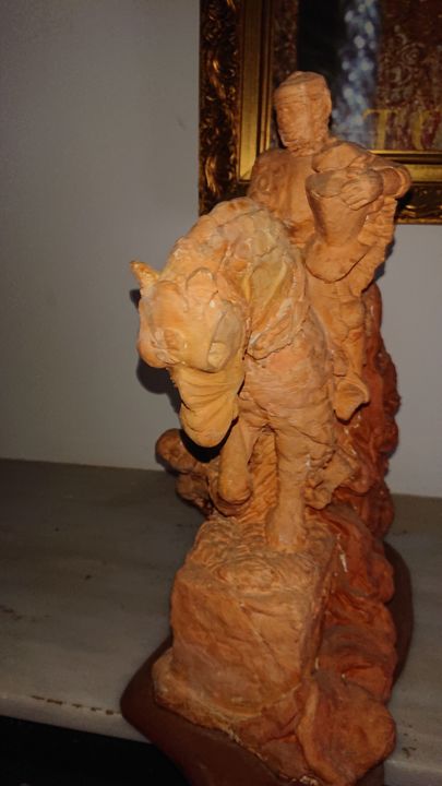 Sculpture intitulée "Atila" par Jesus Requejo, Œuvre d'art originale, Argile