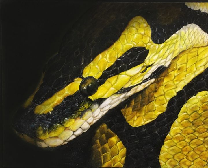 Peinture intitulée "serpient2e.jpg" par Jesus Santos Art, Œuvre d'art originale, Huile
