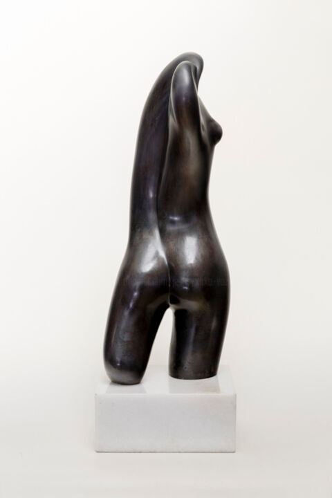 Skulptur mit dem Titel "Torso negro" von Jesús (Xuxo) Vazquez, Original-Kunstwerk, Bronze