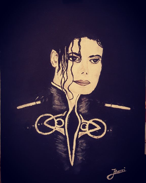 Pittura intitolato "Michael Jackson" da J. Sherri, Opera d'arte originale, Acrilico