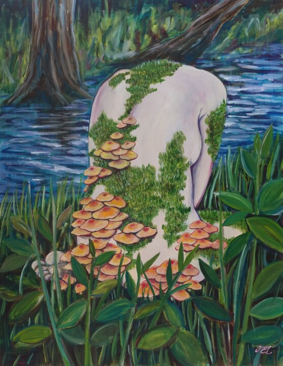 Painting titled "Summer dream #4" by Jeudi Lee, Original Artwork, Acrylic