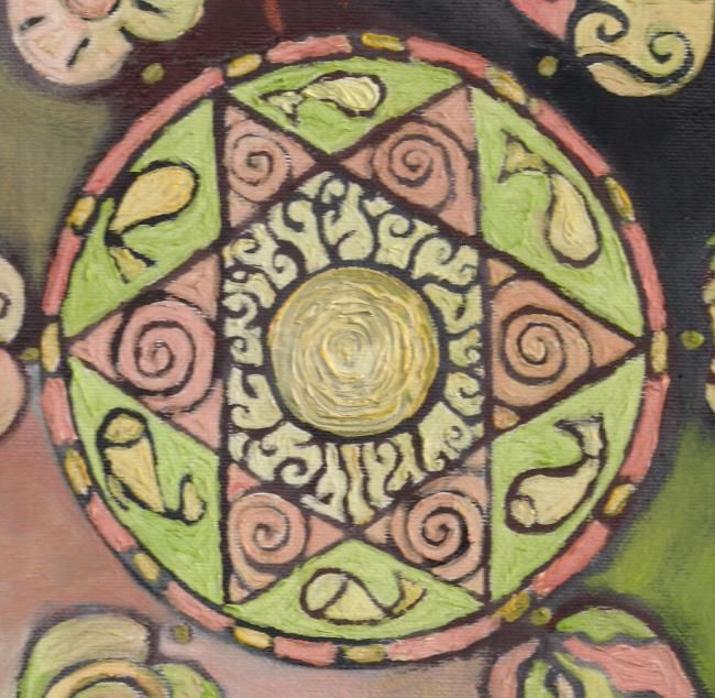 Painting titled "Mandala for happy" by Jevamk, Original Artwork