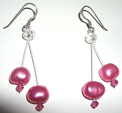 Design titled "Fuchia pink freshwa…" by Berglind Jewellery Design, Original Artwork, Jewelry
