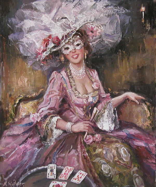 Pintura titulada "Карнавал в Венеции…" por Michael Slutsker, Obra de arte original, Oleo