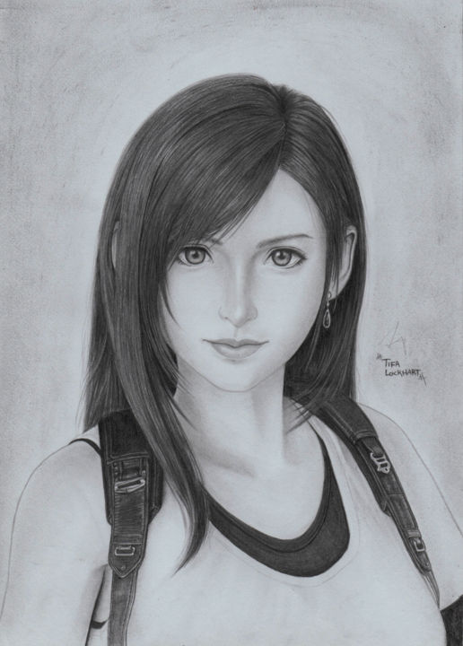 Drawing titled "Final Fantasy Vll A…" by Jex Laimen, Original Artwork, Pencil