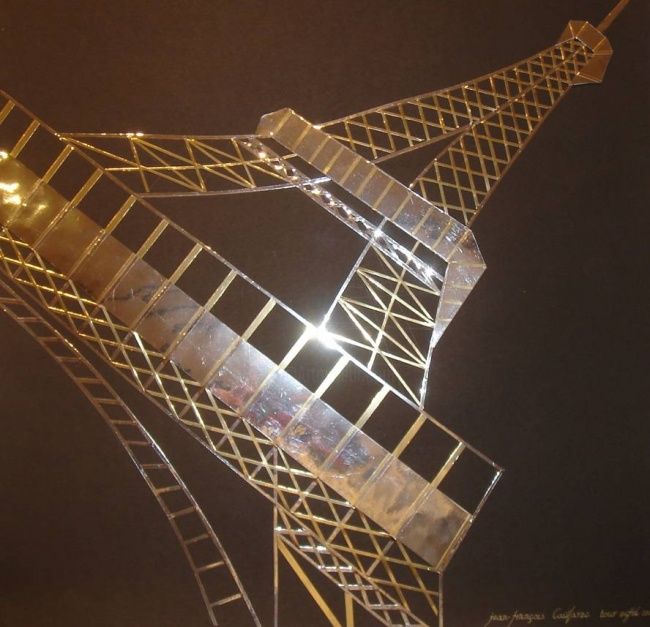 Drawing titled "tour eiffel" by Jean-François Caillarec, Original Artwork