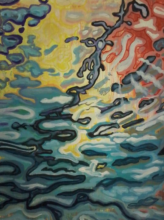 Peinture intitulée "Envie de couleurs" par Jferrec Jferrec, Œuvre d'art originale